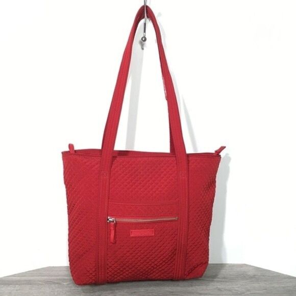 VERA BRADLEY QUILTED RED TOTE - Picture 4 of 13